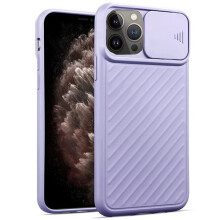 Kompatibel med iPhone13Pro Max - Professionelt stødsikkert cover til kamerabeskyttelse, lilla