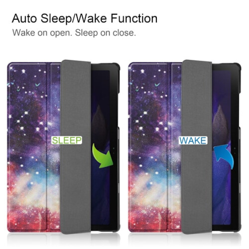 Ag luí le Samsung Galaxy Tab A8 10.5 Case Tri-fold Starry Sky 1