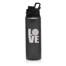 25oz aluminium sportsvannflaske for reise Love Volleyball (kull)