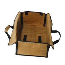 Firewood Carrier Tote with Zipper Closure for Indoor Log Storage and Easy Transport