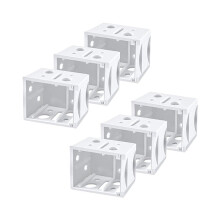 Supports de store DTREELS (lot de 6), support de rail supérieur de store de 2,5 cm (1 pouce), support de montage pour boîte de store blanche, Mini