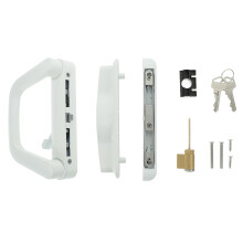 NUOLUX1 Conjunto de Maçaneta para Porta de Correr com Trava Reversível para Porta de Correr