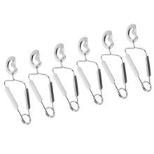 6pcs Stainless Steel Escargot Snail Tong Serving Tongs Clamps Metal Escargot Clips