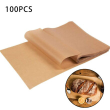 100 Pcs 12x8 Inch Parchment Paper, Heavy Duty Unbleached Non-stick Baking Sheets for Air Fryer, Bread, Cake, Barbecue