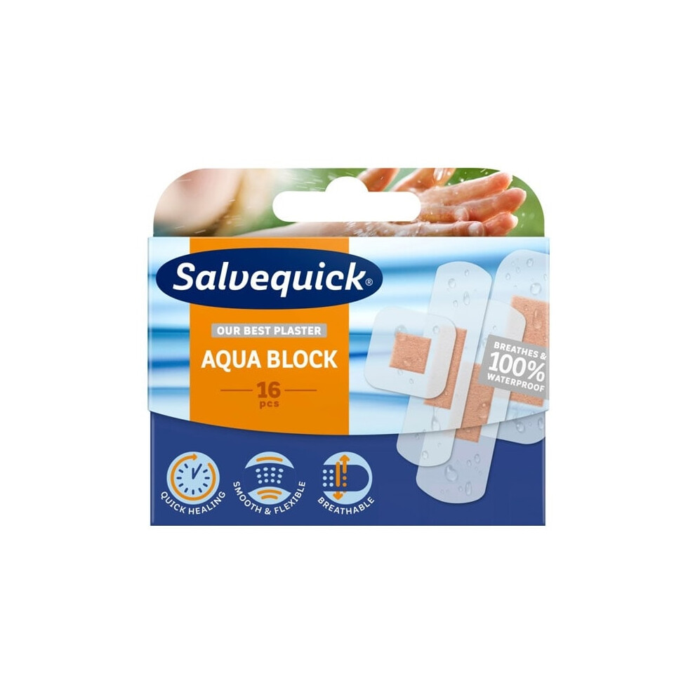 Waterproof Salvequick Plasters - 16 pcs