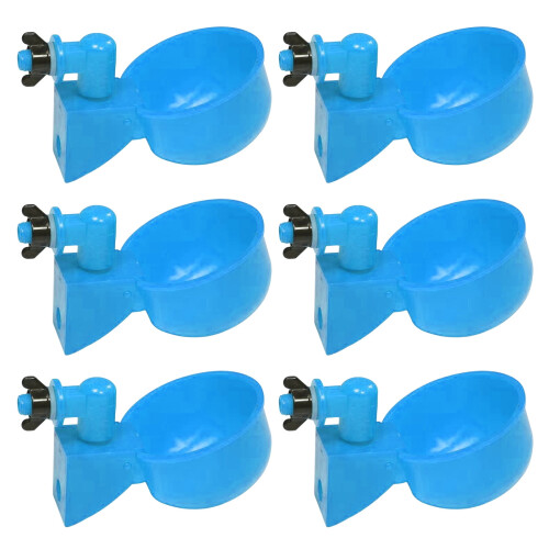 Mojoyce 6 pezzi Distributori automatici di acqua per pollame, da appendere, per polli e anatre