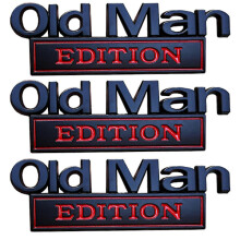 Represeint Old Man Edition autóembléma univerzális illeszkedésű autós kiegészítők minden járműhöz fekete piros 3 darab