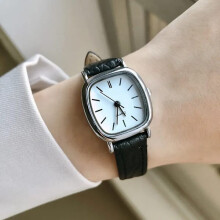 Retro bruine dameshorloges, kwalitatief hoogwaardige kleine damesarmbandhorloges, vintage leren armbandhorloge, modieus merk dameshorloge, gratis