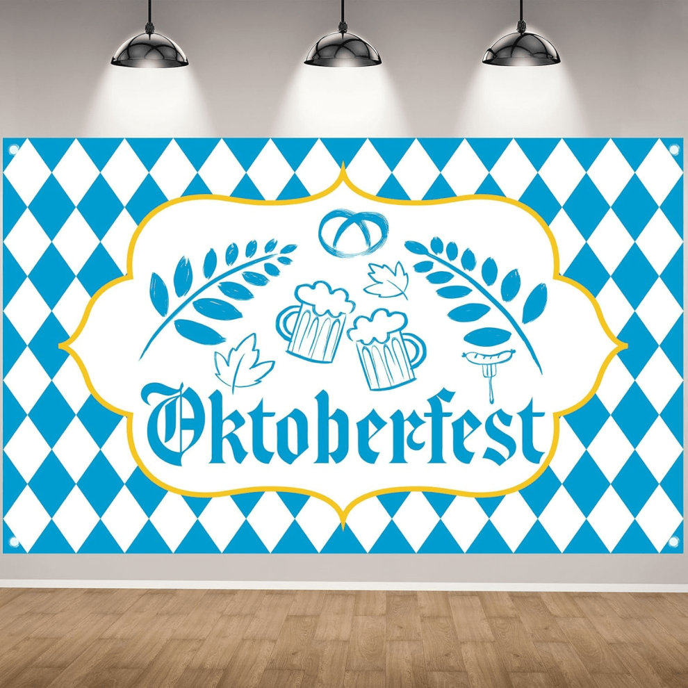 Oktoberfest Backdrop For Photography Octoberfest Banner German Bavarian Beerfest Decor Oktoberfest Decorations And Supplies For Home Party 9395123483085