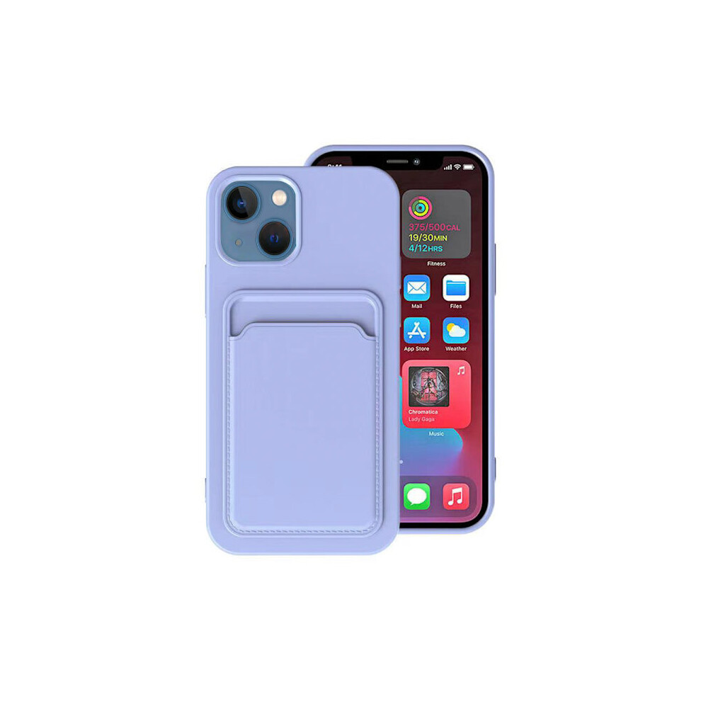 Compatible With Iphone 13 Mini - Case With Card Holder Purple 9395123484129