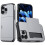 Kompatibel med iPhone16Pro Max cover hybrid kortholder grå 1