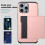 Kompatibel med iPhone16Pro Max cover hybrid kortholder grå 3