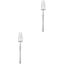 Stück europäische Edelstahlgabeln mit kleinem Taillenumfang, geeignet für den westlichen Steak-Essbereich (silber)