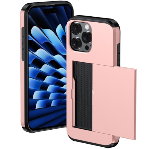 Kompatibel med iPhone16Pro Max cover hybrid kortholder grå 1