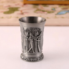 I-kappaleinen pronssinen metallinen vintage egyptiläinen shottilasi luova viinikuppi henkilökohtainen lasijuomabaarilahja viskille40ml