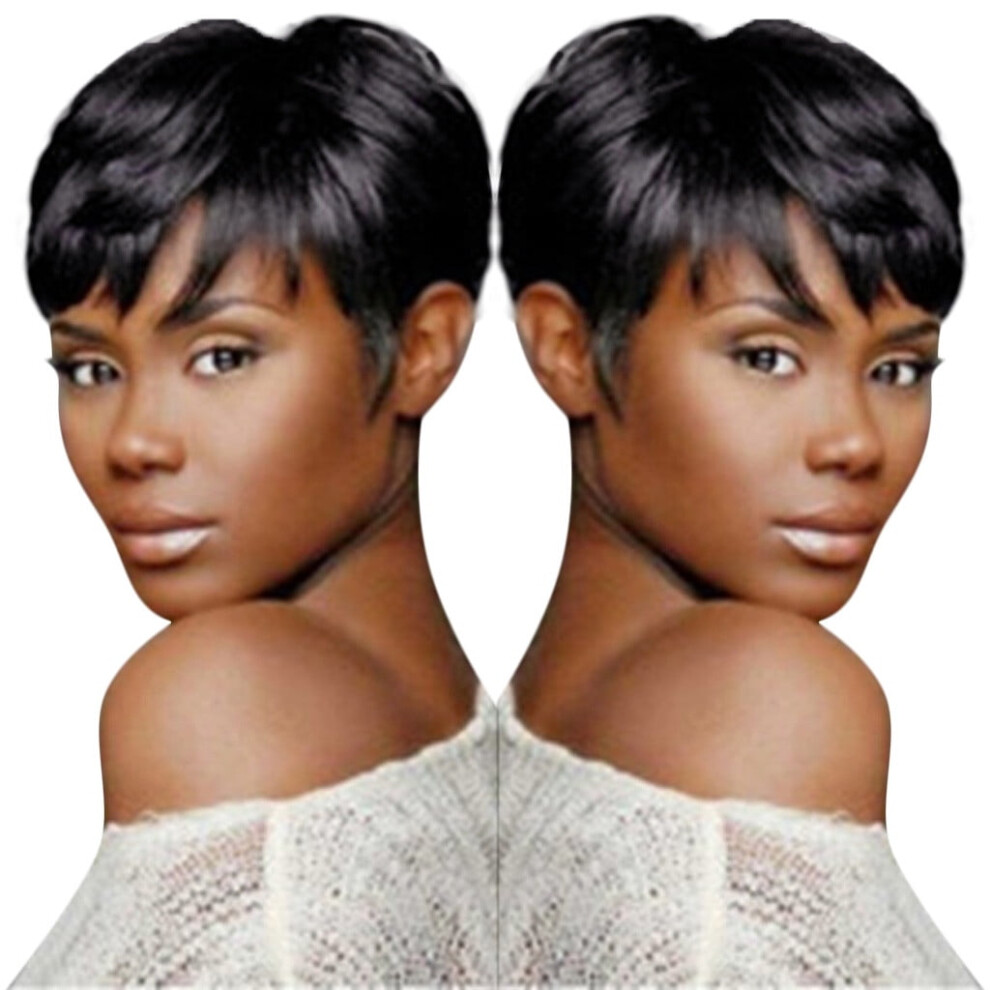 Unisex Black Zlezpi Clearance Wigs For Women Sexy Wig Cool Women's Styling Wig Wig Short Full Fashion Wig Wig, Wigs Human Hair Clearance Sale