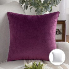 Decoratief sierkussen uit de Phantoscope Soft Silky Velvet-serie, 45 x 45 cm, donkerpaars, 1 stuk