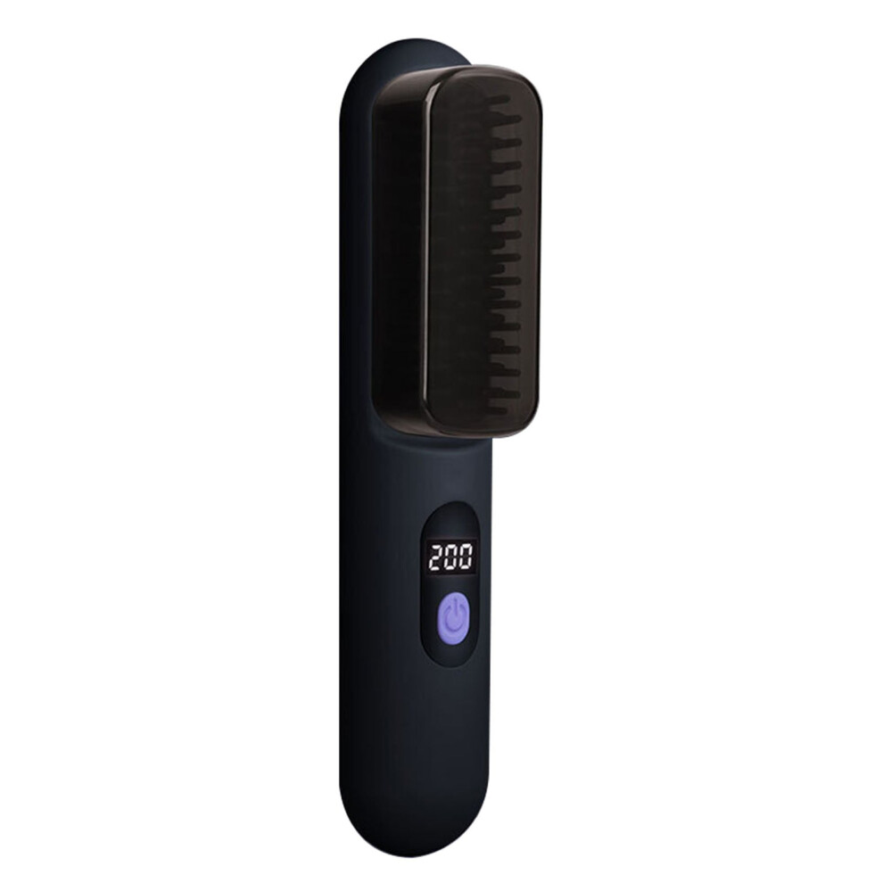 Zeceouar Wireless Straight Hair Comb, USB Mini Portable, Negative Ion, Non-Harmful, compatible with all hair types