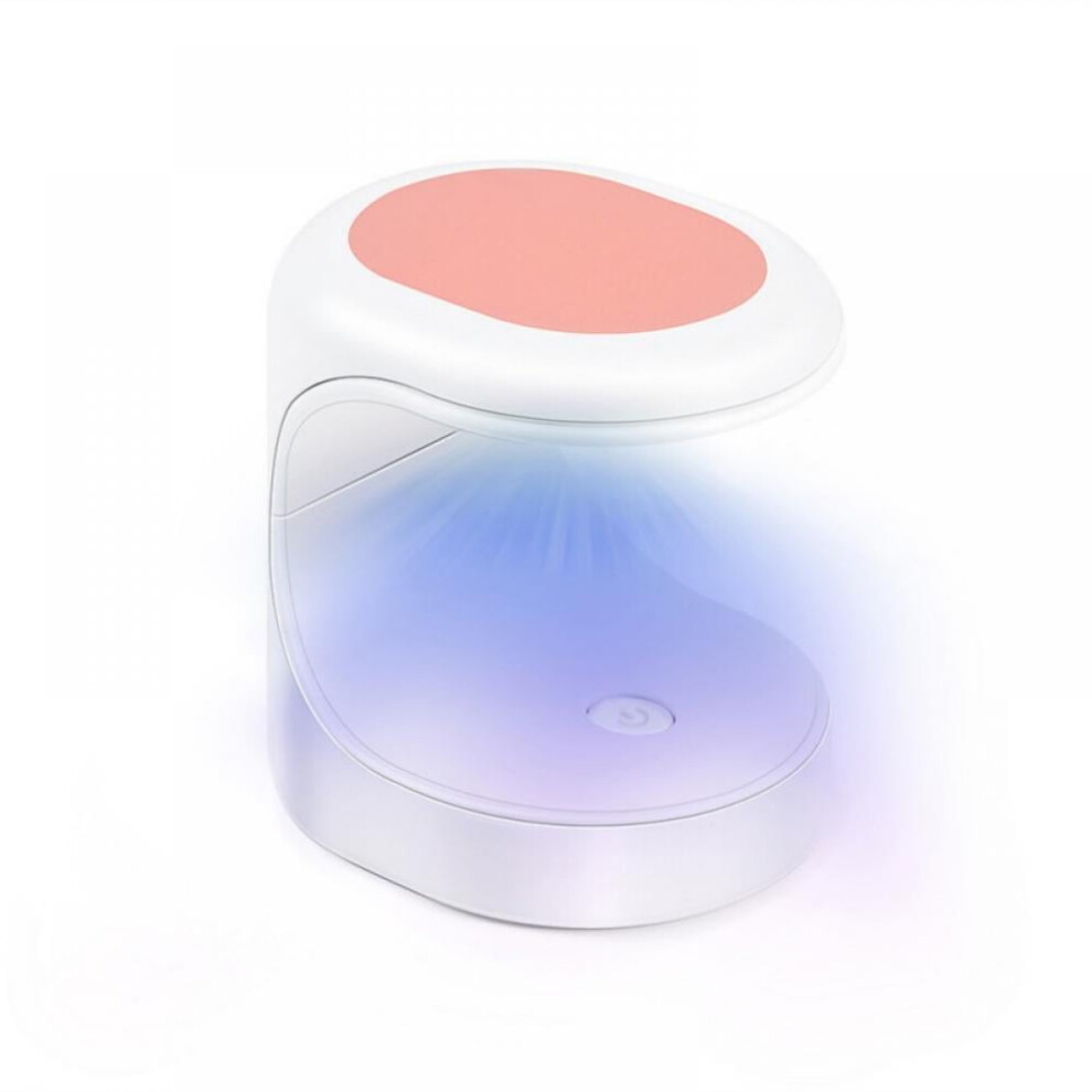 Light/Pink Led Nail Lamp 16W Portable Uv For Gel Nails, Usb Mini Nail Dryer For Single Finger Art, Compatible With Gel Polish,