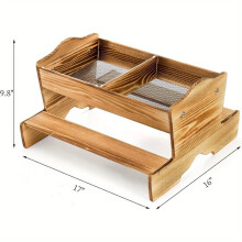 Tavolo da picnic per polli, mangiatoia per polli in legno senza sprechi, grande mangiatoia per anatre con fondo a rete, mangiatoia per pollame