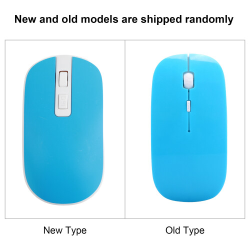 Wireless Keyboard Mouse Set for Office & Gaming, 370x126mm Pink/Blue 1