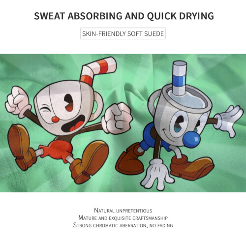 Το στρώμα γιόγκα Cuphead είναι αντιολισθητικό, ελαφρύ και εύκολο στη μεταφορά, 2