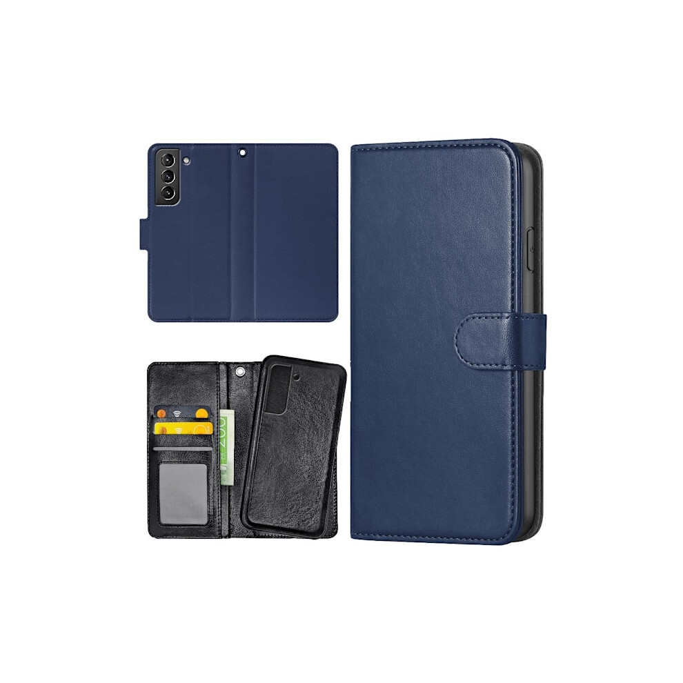 Compatible With Samsung Galaxy S21 - Wallet Case/Case Dark Multicolour Blue 9395123584263
