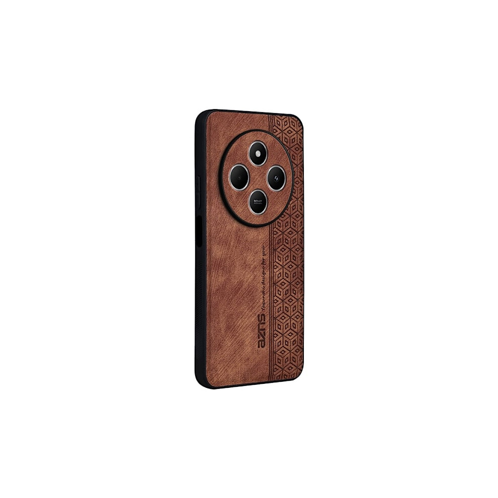 Skalo Compatible With Xiaomi Redmi 14C Azns Pu Leather Case - Brown 9395123584447