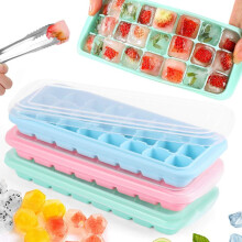 Silikon-Eisformen, 3er-Pack mit 24 Eiswürfeln