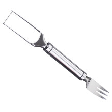 Wassermelonenschneider-Gabel 2-in-1 Metall-Wassermelonengabel-Schneider Wassermelonenschneider Obstschneider