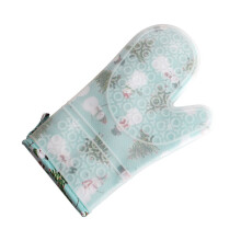 Gants de cuisine (lot de 2) avec coque en silicone transparent et doublure en coton, résistants à la chaleur jusqu'à 260 C (500 F), pour la