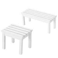 2er-Set Mini-Hocker aus Holz, Deko-Elemente, Bastelbedarf, Spielzeug für Lebensmittel