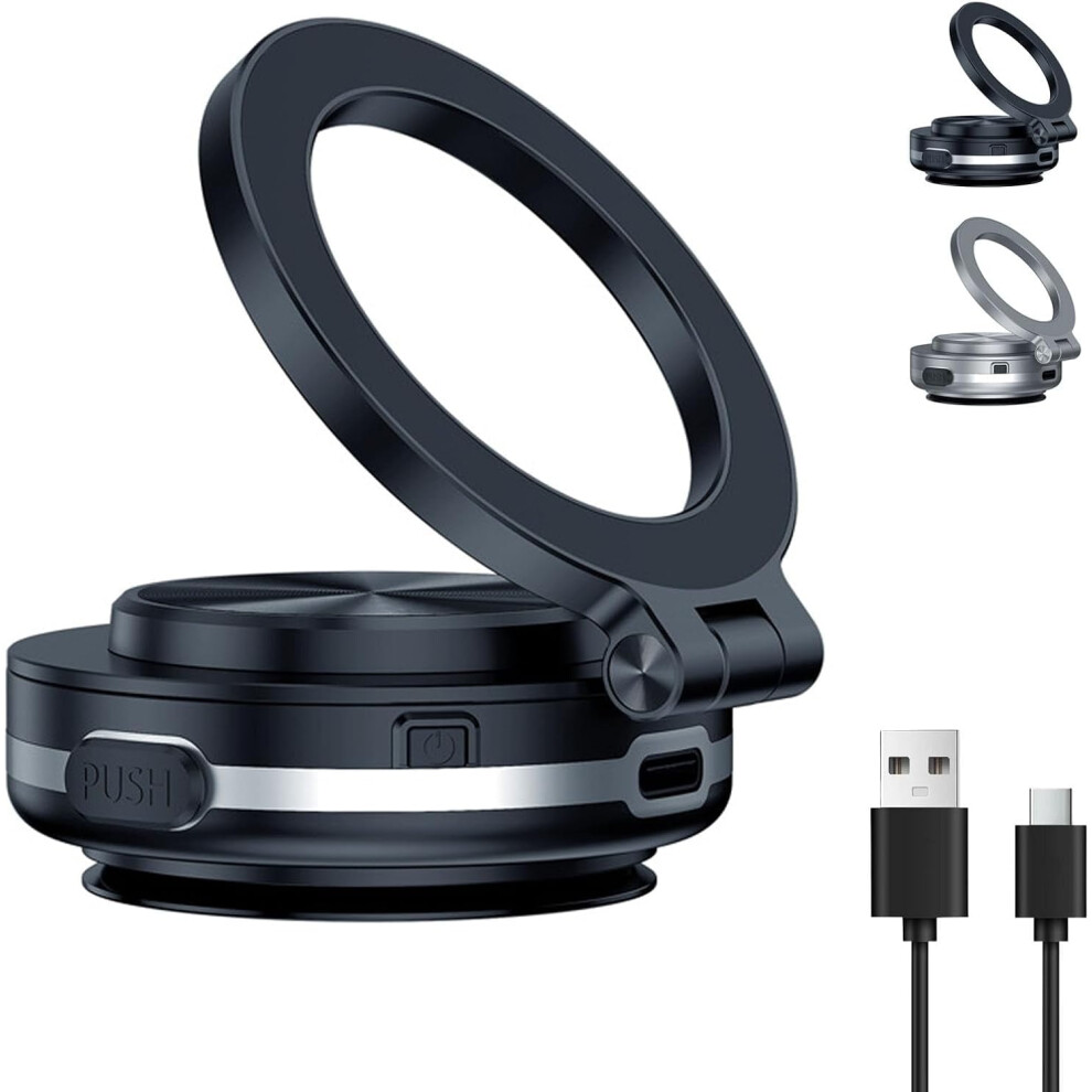 360 Rotatable Magnetic Car Phone Holder With Electric Suction Cup - Compatible With Iphone & Android 9395123685885