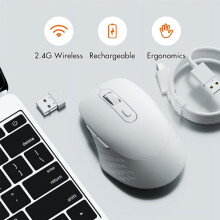 Wireless Mouse Gamer Wirelesss Computer Ergonomic Rechargeable Mause For Portable Desk Gaming Office Accessories Support Laptop
