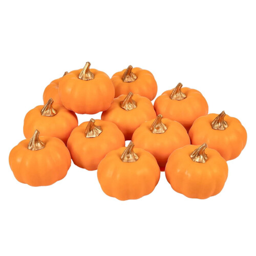 Προσφορές XIUH για το Halloween! 12 τεμάχια τεχνητές κολοκύθες κολοκύθας, φθινοπωρινή