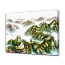 Poster sur toile « La Grande Muraille », décoration de chambre, paysage sportif, décoration de bureau, cadeau, style encadré, 30 x 45 cm (12 x