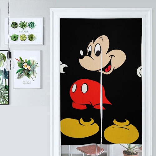 Κουρτίνα πόρτας Mickey Mouse, ταπετσαρία κουρτίνας πόρτας συσκότισης 34x57 ιντσών, 2