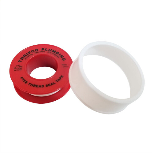 Fita de vedação de rosca PTFE Thrifco Plumbing4400156, 1/2 polegada x 300 polegadas, pacote com 5 unidades.