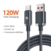 120W6A snabbladdningskabel med USB-typ C kompatibel med Samsung S23, Realme, Xiaomi13, Huawei - Snabbladdning och data