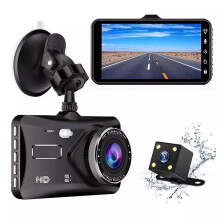 Bestselling 4" Wireless Android Auto Screen, Full HD Touchscreen with 4K Dash & Backup Cam | Compatible with ABS, Black, Akmoler
