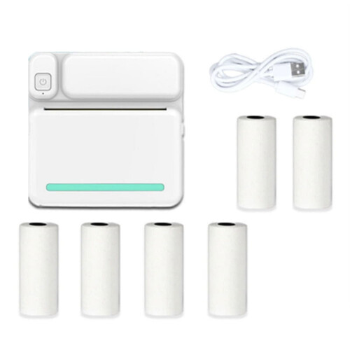 C19 Mini Printer Portable Thermal Printer Photo Pocket Thermal Label Printer 58mm Printing Bluetooth Android IOS