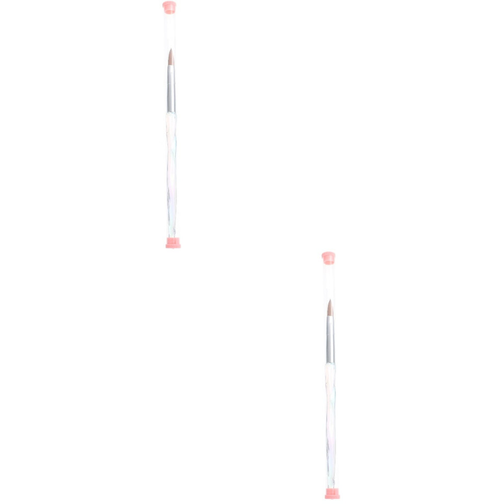 2pcs Nail Art Brush Nail Painting Brush Gel DIY Drawing Pen Brush Polish Brush