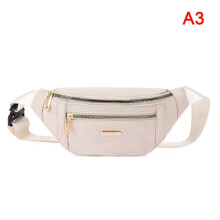 Sports Waist Bag Women Crossbody Wallet Belt Travel Phone Bag - High Quality-FS5- Beige