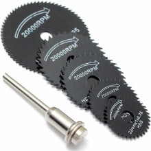 6-pack circular saw blades for Dremel tools, cutting wood and metal