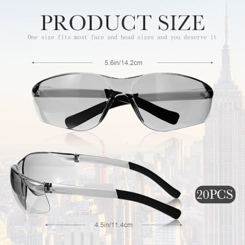 20 pcs Safety glasses UV scratch resistant glasses polycarbonate 1