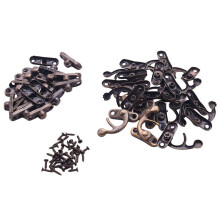Qtmnekly Antique Wood Box Latch Sets Case Lock Hinge, Bronze Tone, 20 Piece