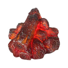 Flameless Charcoal Fireplace Lights, Artificial LED with Realistic Burning Flames for Holidays, Home, Christmas Decor, Battery Operated (Batteries