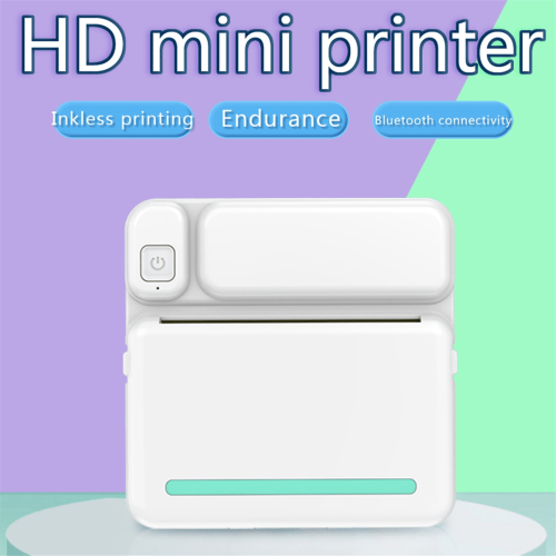 C19 Mini Printer Portable Thermal Printer Photo Pocket Thermal Label Printer 58mm Printing Bluetooth Android IOS 1