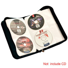 Home Large Capacity Car Disc 128 CDs Space Saving DVD Box Zipper Travel Black Storage Bag Holder CD Wallet