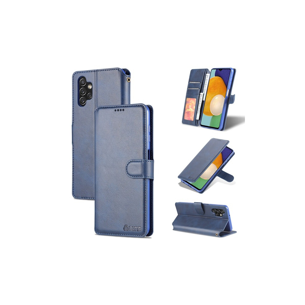 Compatible With Samsung Galaxy A13 4G - Stylish Practical Wallet Case Blue 9071309632323